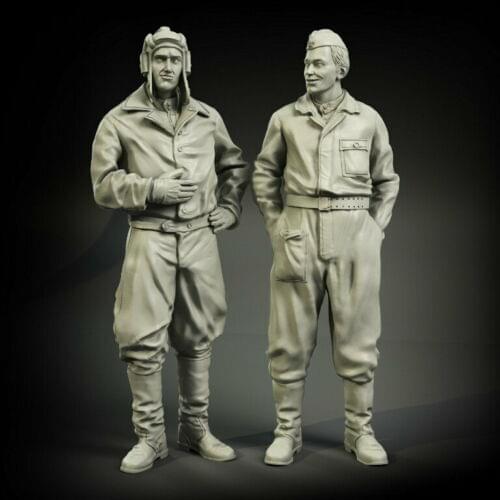 New Unassembled 1/35 ancient Soviet man set Set include 2 Resin Figure Unpainted Model Kit