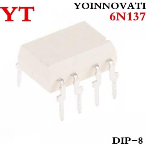 20pcs 6N137 OPTOCOUPLER HS LOGIC OUT DIP8 IC