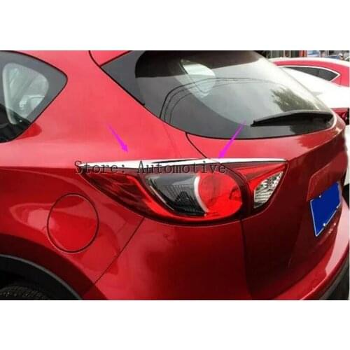 FIT FOR MAZDA CX-5 2012-2016 CHROME REAR TAIL LIGHT LAMP TAILLIGHT COVER EYELID EYEBROW LID GARNISH BEZEL MOLDING