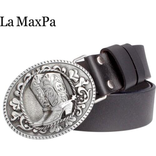 Fashion women belt silver buckle genuine leather belt boots flowers classic retro pattern men Decorative belts