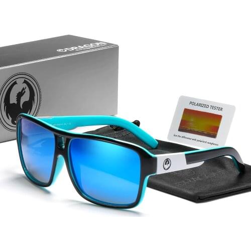 Dragon Polarized Sunglasses Men Women Square Jam Designed Male Black Sports Sun Glasses gafas de sol hombre Polarization