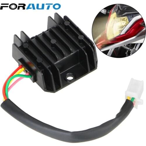 Universal Voltage Regulator Current Rectifier Motorcycle Voltage Stabilizer 4 Wires 4 Pins 12V For 150-250CC ATV Scooter
