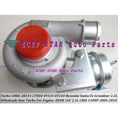 TF035 28231-27810 49135-07312 28231-27760 49135-07410 28231-27850 Turbo For HYUNDAI Santa Fe Grandeur 2006-10 D4EB V 2.2L CRDi