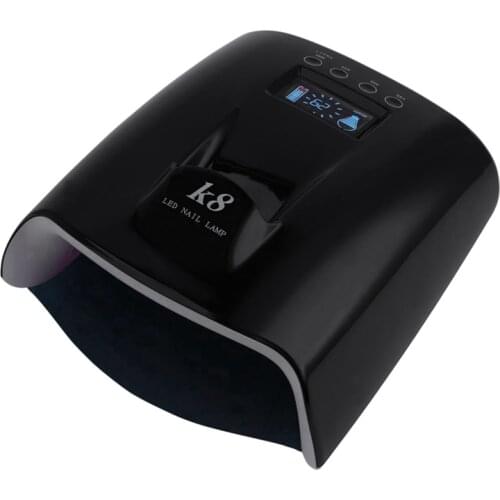 60W Rechargeable UV LED Smart Power Nail Drying Lamp Professional Handle Quick-Drying Gel Polisher Black