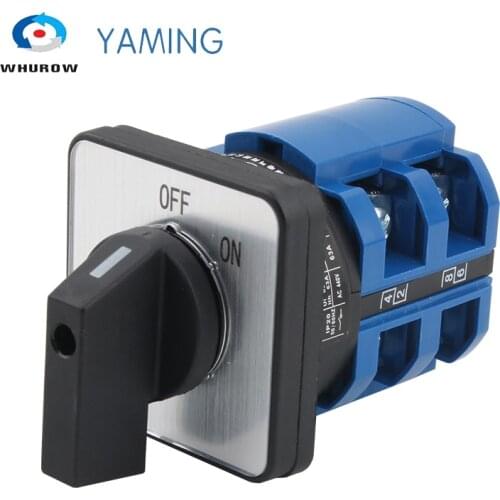 Rotary Cam Universal Switch LW26-63/2 Two-gear 2 Positions 2 Poles 380V Motor Power Supply OFF-ON Circuit Control