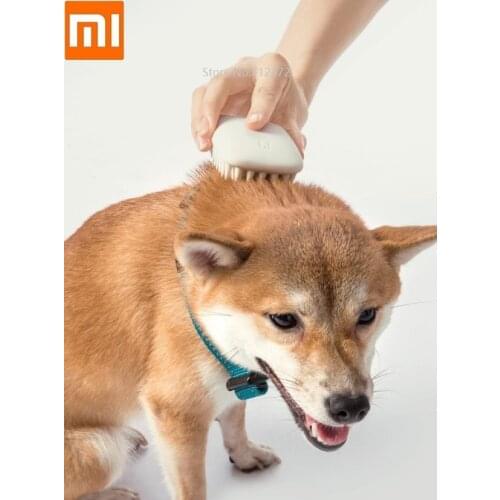 Youpin Pet cat and dog soft silicone hair comb Massage Brush Washing Hair Comb Comfortable Bath Cleaning Supplies