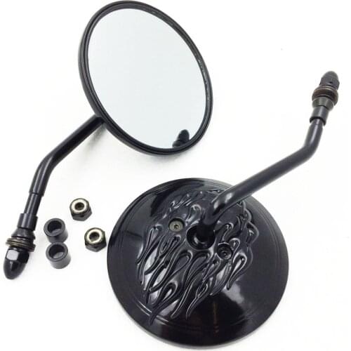 Aftermarket free shipping motorcycle parts Side Mirrors For Harley Softail Dyna Sportster Touring Round Rear View Black