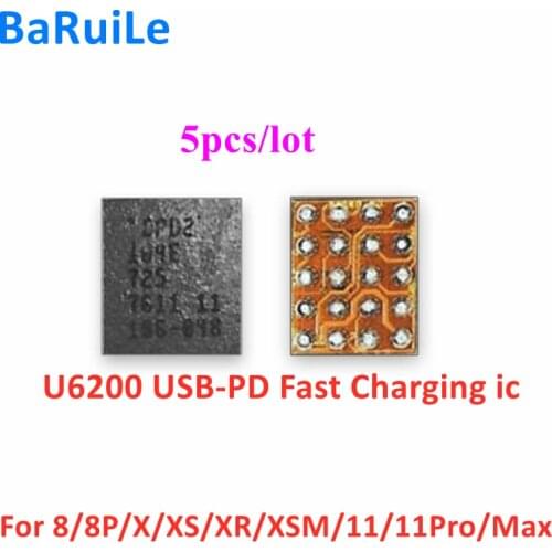 BaRuiLe 5pcs U6200 CPD2 USB-PD Fast charger charging IC For iPhone X XR XS Max 8 8Plus 11 Pro Max 11P 11PM