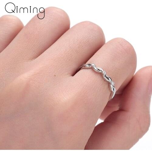 Crystal Wave fashion Love Rings For Women Female Fashion Minimalist Jewelry Zircon Adjustable Finger Romantic Ring