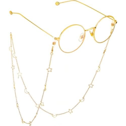 1 Pc Fashion Star Moon Reading Glasses Chain Eye Wear Accessories Sunglasses Glasses Chain Jewelry Gifts