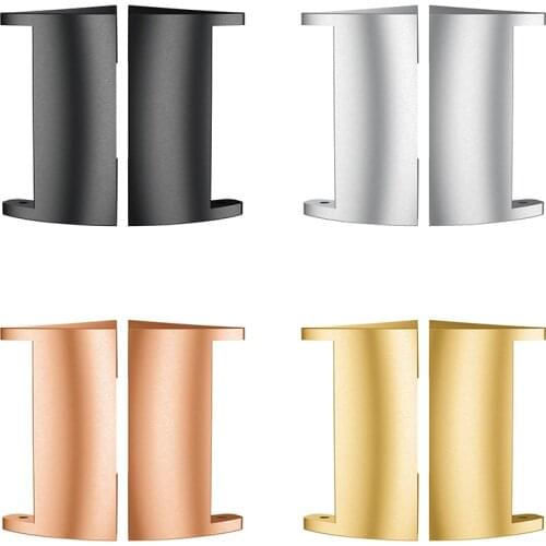 2pcs Stainless Steel Rose Gold Black Gold Watch Band Connectors Adapter Watch Band Accessory For Fitbit Charge 3 Smart Watch