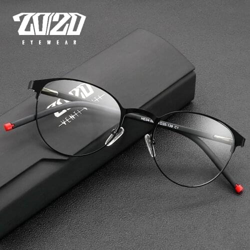 20/20 Brand Design Women Luxury Titanium Alloy Optics Glasses Frames Vintage Ultralight Myopia Prescription Eyeglasses HE04-08