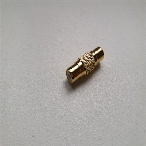 6pcs Gold-plated copper RCA female to female adapter gold-plated lotus female to female conversion head