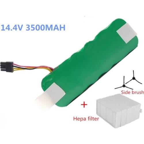 14.4V 3500mAh vacuum Cleaner Battery High quality Battery for Ecovacs Mirror CR120 X500 X580 battery+2ps Filters+2pc Side brush