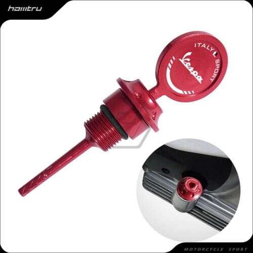 Motorcycle Accessories Oil Filler Cap with Dipstick Case for VESPA GTS 200 250 300 2013-2017