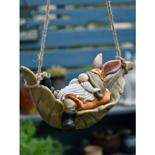 American Cartoon Cute Resin Swing Fairy Adornments Garden Park Villa Figurines Crafts Outdoor Villa Tree Furnishing Decoration