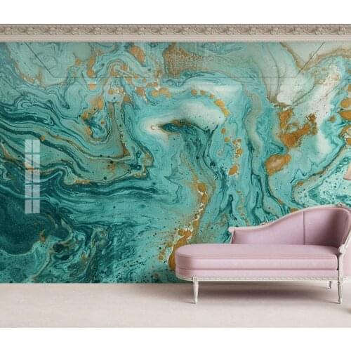 Blue fashionable watercolor abstract marble background wall 3D mural wallpaper
