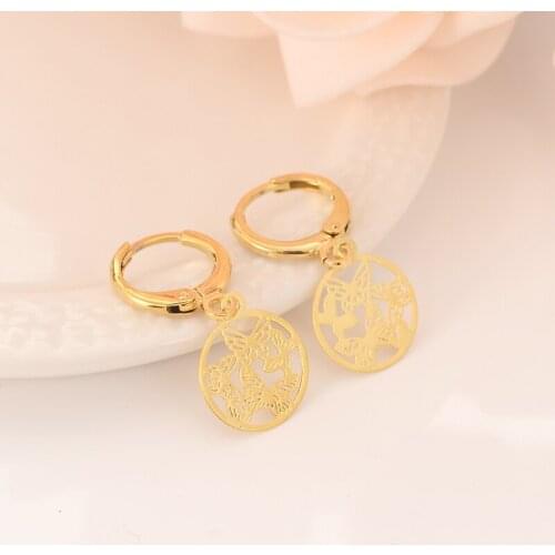 Bangrui Brand gold Luxury Butterfly Charm Earring Fashion Gold Color For Women&Girl Jewelry Gift