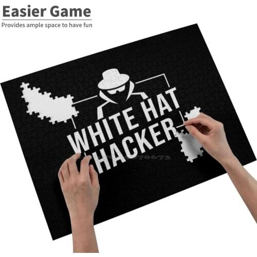 White Hat Hacker Ethical Hacker Cybersecurity Jigsaw Puzzle Puzzles For Adults Release Pressure Kids Games Toys Hacker White