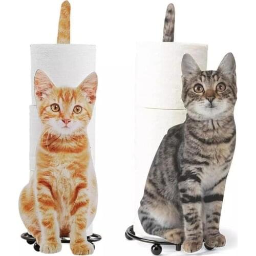 Kitten Roll Paper Ornaments Home Napkin Holder Bathroom Tissue Holder Toilet Storage Rack Household Products Toilet Paper Holder