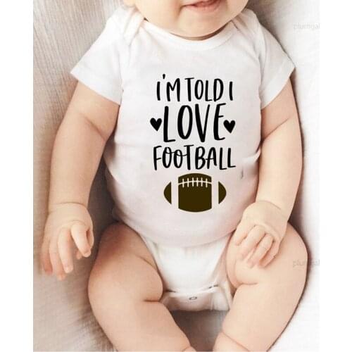 Baby Jumpsuit New Born Baby Girl Clothes Long Sleeve Boy Winter Clothes Onesie rompers Printing Love Football Cotton Rompers