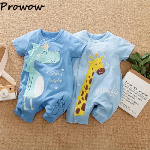 Prowow Cute Baby Clothes Cartoon Bear Babys Rompers Jumpsuit For Kids Summer Newborn Clothing Boys Girls Children Overalls