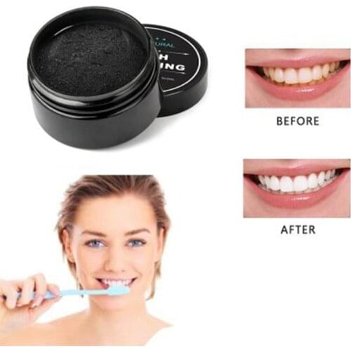30g Teeth Whitening Oral Care Charcoal Powder Natural Activated Carbon Plant Whitener Powder Remove Stains Oral Tooth Hygiene