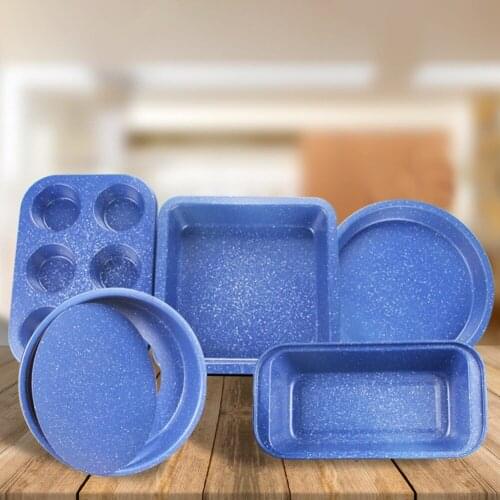 Carbon Steel Cake Mold Non-stick Baking Box Pizza Baking Plate Baking Pans Blue Color For Bakeware Cake Tools