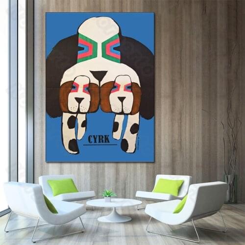 Nordic Style Canvas Painting Poster Print Abstract Animal Pictures Circus Show for Living Rooms Bedroom Gallery Wall Decoration