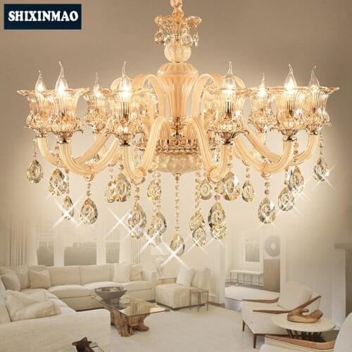 SHIXNIMAO Crystal lamp free shipping luxury Champagne color Crystal Chandelier Modern Design Crystal lamp