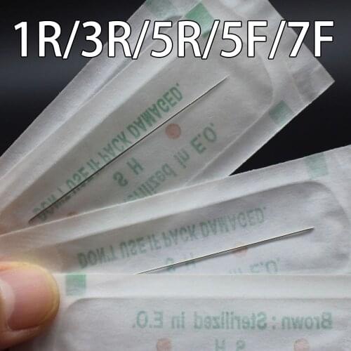 100pcs 1r/3r/5r/5f/7f Microneedling Tattoo Needle for Giant Sun Rotary Tattoo Machine Pen Individual Package Tattoo Needles