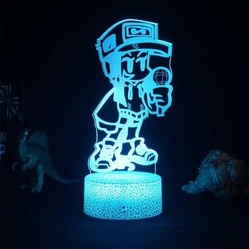 Gaming Room Friday Night Funkin Figure LED Night Lights 3D Lamp FNF Game Led Panel Lights Cute Room Decor Gift For Friends
