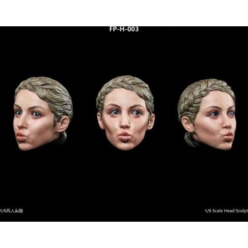 Collectible FP-H-003 1/6 Facepool Figure Female Head Sculpt Carved with Expression Model for 12'' Action Figures Body Accessory