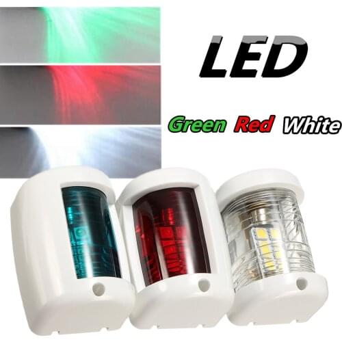 3pcs 1W 12V Navigation LED Signal Light Red Green White Sailing Signal Lamp For Mini Marine Boat Yacht Masthead Starboard Port