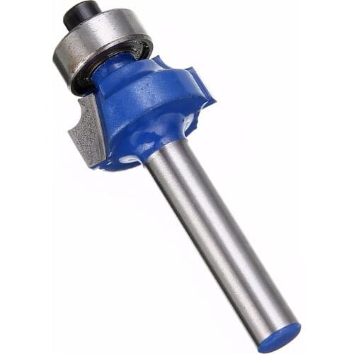 1Pcs 1/4" Radius Round Over Router Bit 1/4" Shank Milling Cutter Durable Woodworking Cutter Tool Blue For Engraving Cutting