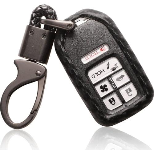 Kutery 10PCS Remote Carbon Fiber Silicone Car Key Cover Case For Honda /Civic /Accord Pilot 2015 2016 2017 Replace Protection
