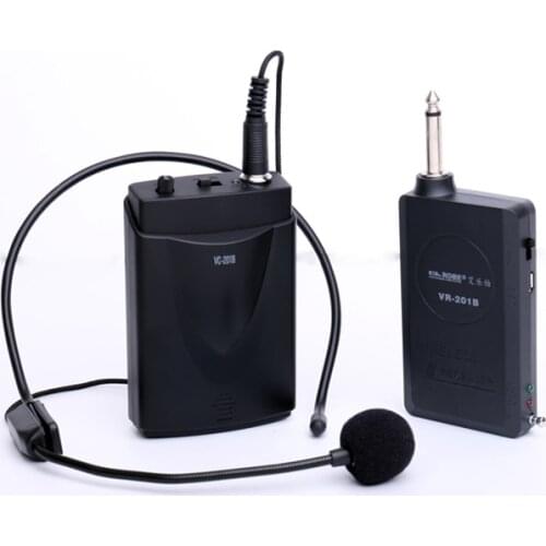 EAROBE VC-201B Mini Tie Clip-on or Head on Mic Microphone Wireless Receiver and Transmiter wireless collar microphone