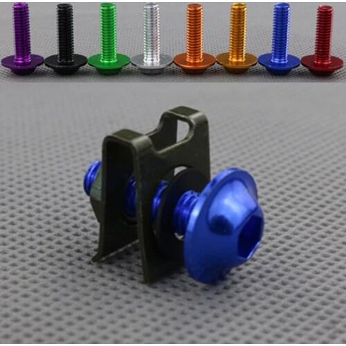 Motorbike CNC 10Pcs 6mm Fastener Clips Screw Spring Nuts For Aprilia RSV4 Tuono 1000 R V4 RSV 1000 R