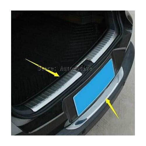 New accessories For VW Tiguan 2010 - 2015 Stainless Steel inner + outer Rear Door Bumper Protector sill plate