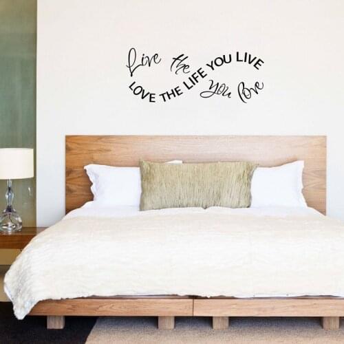 Wall stickers home decor - Love the life you live - Reggae music singer vinyl wall decal quote