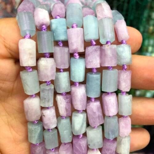 Wholesale 3strings 15.5" Multi Natural Aqua marine Kunzite Beads,Raw Gem Stone Nugget Gem Jewelry Making Beads