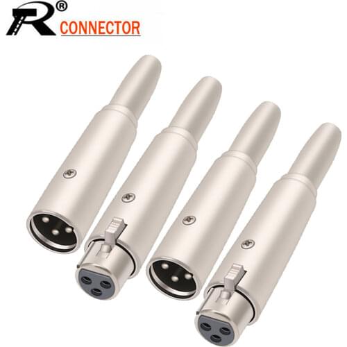 1Pc/lot 3 Pin XLR Conversion Plug 6.5mm Copper Core Mic Cord Adapter Male Plug to 1/4 Inch Mono Female Jack Audio Cable