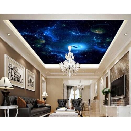 Custom murals wallpaper ceiling, the universe is used in the bedroom living room KTV bar restaurant ceiling wall parede de Papel