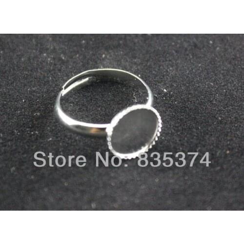 100pcs brass/copper ring blank with 10mm Pad Cameo Tray Rings setting,Handmade DIY jewelry Finding
