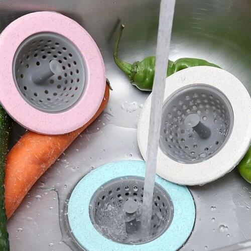 Dropship Silicone Sink Strainer Waste Plug Sink filter Waste Collector Kitchen Bathroom Accessories Colanders