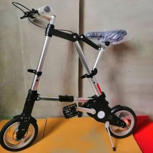 10-inch Foldable Bicycle Ultralight Portable Bicycle Folding Mini Mountain Bike A-type Non-Slip Road Bike for Children Adult
