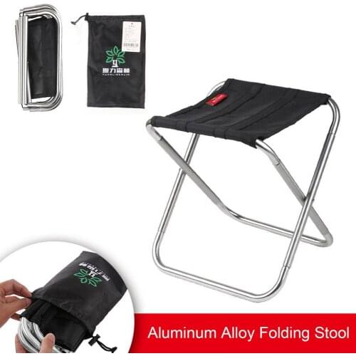 Folding Fishing Stool Lightweight Camping Chair With Storage Bag Aluminum Cloth Outdoor Portable Easy To Carry Outdoor Furniture