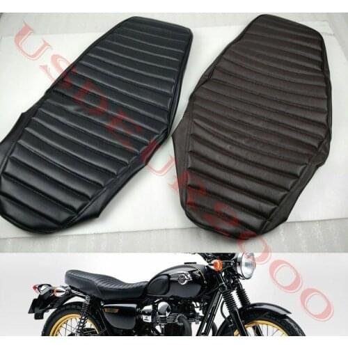 Replacement Seat cover for KAWASAKI EJ W800 W650 W400 all years Black / Brown