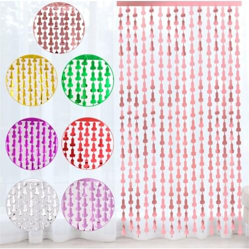 Bachelorette Party Rain curtain Backdrop Curtain Aluminum Foil Curtain Fringe Curtain Birthday Wedding Bachelor Party Decoration