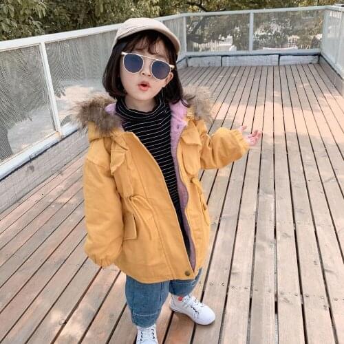 Winter Girls Fur Coat Fahion Baby Girl Jacket Warm Baby Girl Faux Fur Jackets Coats Kids Outerwear Clothes Kids Coat 3 4 5 6 yrs